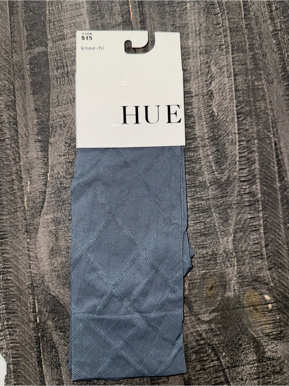 HUE Knee-Hi Socks in Slate Blue